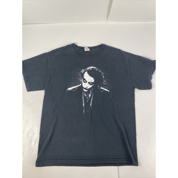 Vintage Batman Dark Knight Joker T-Shirt Size Medium Heath Ledger - Picture 1 of 7